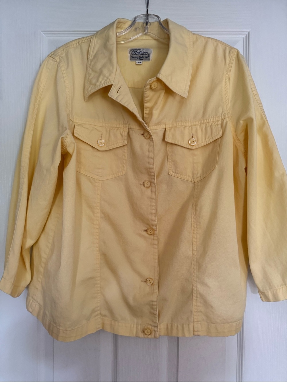 Butter yellow 100% cotton denim-style jacket M-L